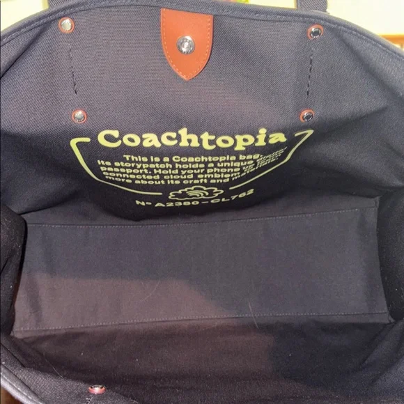 COACH Coachtopia Mushroom Design Tote Bag